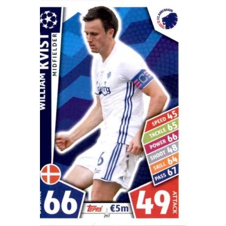 William Kvist København 297 Match Attax Champions 2017-18
