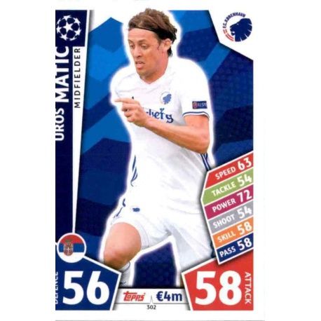Uroš Matić København 302 Match Attax Champions 2017-18