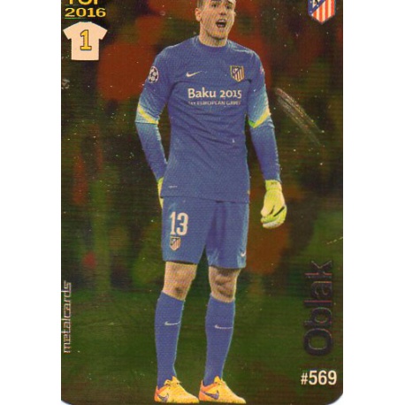 Oblak Atlético Madrid Dorado Puntas Redondas 569 Las Fichas Quiz Liga 2016 Official Quiz Game Collection