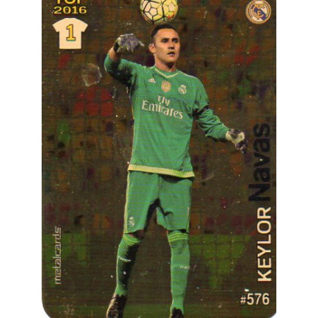 Keylor Navas Real Madrid Dorado Puntas Redondas 576 Las Fichas Quiz Liga 2016 Official Quiz Game Collection