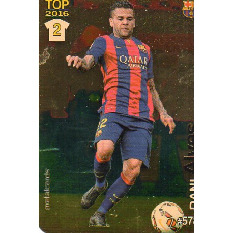 Dani Alves Barcelona Dorado Puntas Redondas 578 Las Fichas Quiz Liga 2016 Official Quiz Game Collection