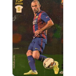 Mascherano Barcelona Dorado Puntas Redondas 595 Las Fichas Quiz Liga 2016 Official Quiz Game Collection