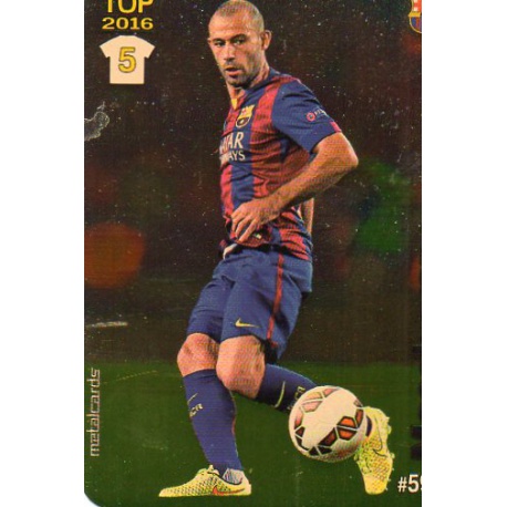 Mascherano Barcelona Dorado Puntas Redondas 595 Las Fichas Quiz Liga 2016 Official Quiz Game Collection