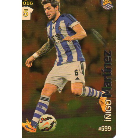 Íñigo Martínez Real Sociedad Dorado Puntas Redondas 599 Las Fichas Quiz Liga 2016 Official Quiz Game Collection