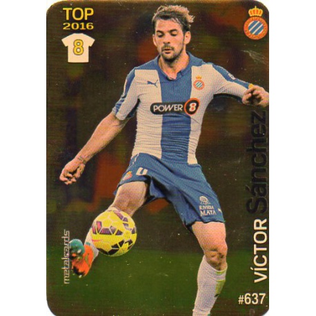 Víctor Sánchez Espanyol Dorado Puntas Redondas 637 Las Fichas Quiz Liga 2016 Official Quiz Game Collection