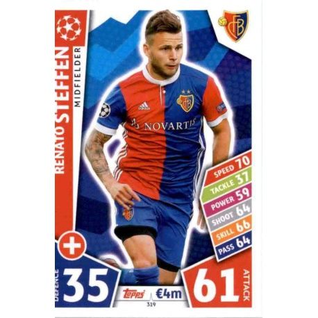 Renato Steffen Basilea 319 Match Attax Champions 2017-18