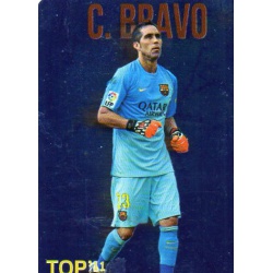 Claudio Bravo Barcelona Top 11 Liso Metalcard Limited Edition Las Fichas Quiz Liga 2016 Official Quiz Game Collection