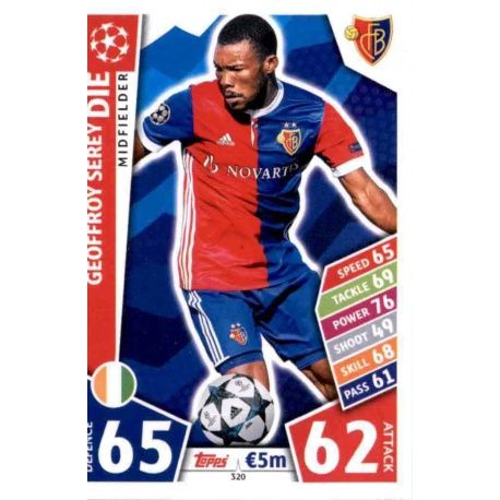 Geoffroy Serey Dié Basilea 320 Match Attax Champions 2017-18