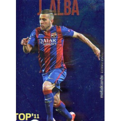 Jordi Alba Barcelona Top 11 Liso Metalcard Limited Edition Las Fichas Quiz Liga 2016 Official Quiz Game Collection