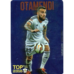Otamendi Valencia Top 11 Liso Metalcard Limited Edition Las Fichas Quiz Liga 2016 Official Quiz Game Collection
