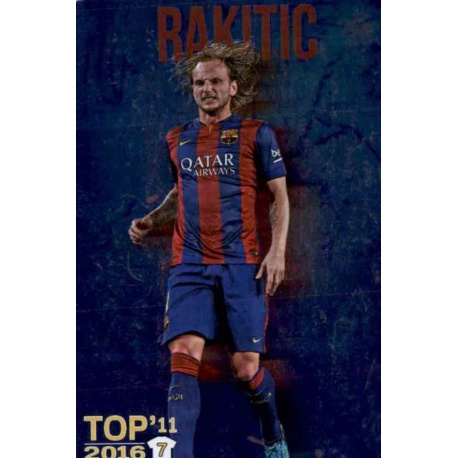 Rakitic Barcelona Top 11 Liso Metalcard Limited Edition Las Fichas Quiz Liga 2016 Official Quiz Game Collection