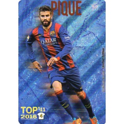 Piqué Barcelona Top 11 Rayas Verticales Metalcard Limited Edition Las Fichas Quiz Liga 2016 Official Quiz Game Collection
