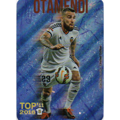Otamendi Valencia Top 11 Rayas Verticales Metalcard Limited Edition Las Fichas Quiz Liga 2016 Official Quiz Game Collection