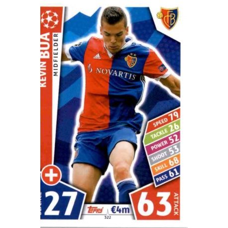 Kevin Bua Basilea 322 Match Attax Champions 2017-18