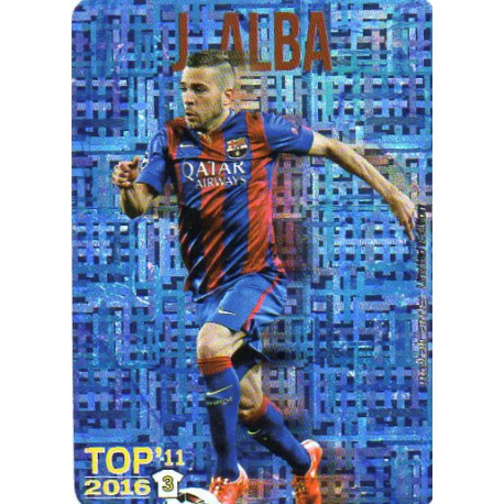 Jordi Alba Barcelona Top 11 Tetris Metalcard Limited Edition Las Fichas Quiz Liga 2016 Official Quiz Game Collection