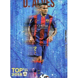 Dani Alves Barcelona Top 11 Security Metalcard Limited Edition Las Fichas Quiz Liga 2016 Official Quiz Game Collection