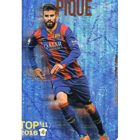 Piqué Barcelona Top 11 Security Metalcard Limited Edition Las Fichas Quiz Liga 2016 Official Quiz Game Collection
