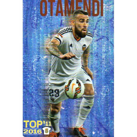 Otamendi Valencia Top 11 Security Metalcard Limited Edition Las Fichas Quiz Liga 2016 Official Quiz Game Collection