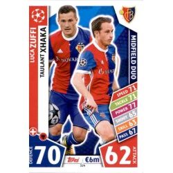 Luca Zuffi - Taulant Xhaka - Midfield Duo Basilea 324 Match Attax Champions 2017-18