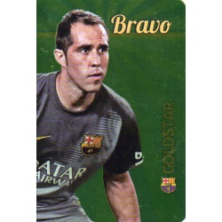 Claudio Bravo Barcelona Gold Star Brillo Liso Limited Edition Las Fichas Quiz Liga 2016 Official Quiz Game Collection