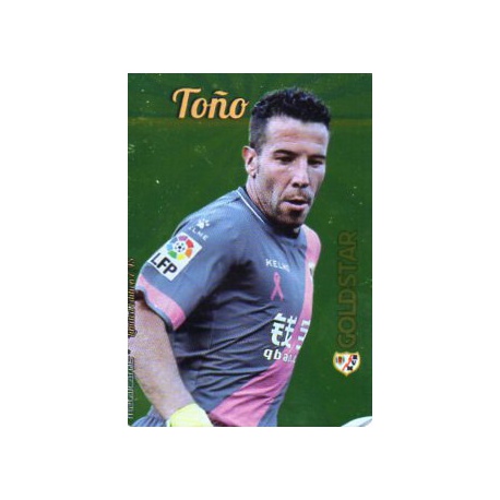 Toño Rayo Vallecano Gold Star Brillo Liso Limited Edition Las Fichas Quiz Liga 2016 Official Quiz Game Collection