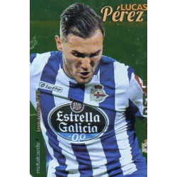 Lucas Pérez Deportivo Gold Star Brillo Liso Limited Edition Las Fichas Quiz Liga 2016 Official Quiz Game Collection
