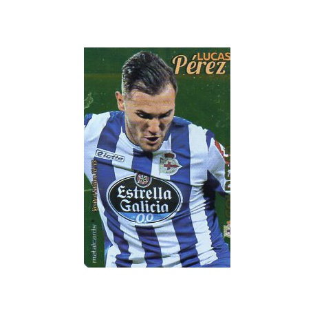 Lucas Pérez Deportivo Gold Star Brillo Liso Limited Edition Las Fichas Quiz Liga 2016 Official Quiz Game Collection