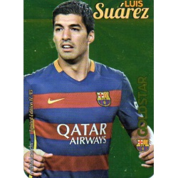 Luis Suárez Barcelona Gold Star Brillo Liso Limited Edition Las Fichas Quiz Liga 2016 Official Quiz Game Collection