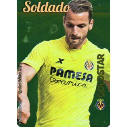 Soldado Villarreal Gold Star Brillo Liso Limited Edition Las Fichas Quiz Liga 2016 Official Quiz Game Collection