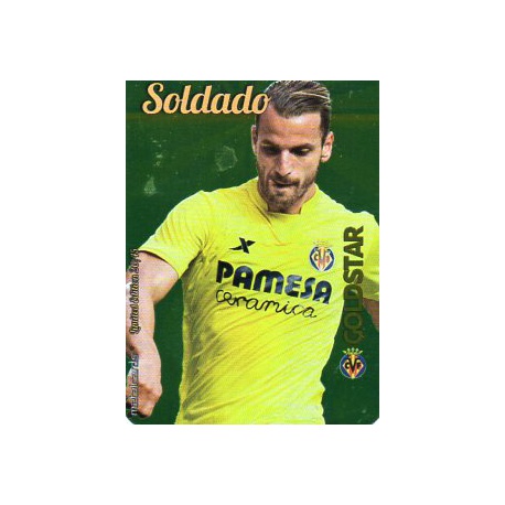 Soldado Villarreal Gold Star Brillo Liso Limited Edition Las Fichas Quiz Liga 2016 Official Quiz Game Collection