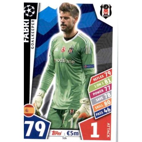 Fabri Besiktas 326 Match Attax Champions 2017-18