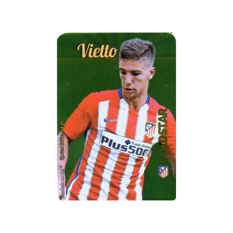 Vietto Atlético Madrid Gold Star Brillo Liso Limited Edition Las Fichas Quiz Liga 2016 Official Quiz Game Collection