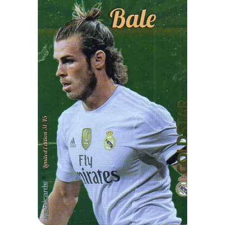 Bale Real Madrid Gold Star Brillo Liso Limited Edition Las Fichas Quiz Liga 2016 Official Quiz Game Collection