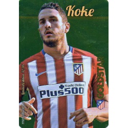 Koke Atlético Madrid Gold Star Brillo Liso Limited Edition Las Fichas Quiz Liga 2016 Official Quiz Game Collection