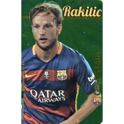 Rakitic Barcelona Gold Star Brillo Liso Limited Edition Las Fichas Quiz Liga 2016 Official Quiz Game Collection