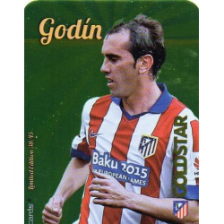Godin Atlético Madrid Gold Star Brillo Liso Limited Edition Las Fichas Quiz Liga 2016 Official Quiz Game Collection