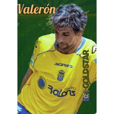 Valerón Las Palmas Gold Star Brillo Liso Limited Edition Las Fichas Quiz Liga 2016 Official Quiz Game Collection