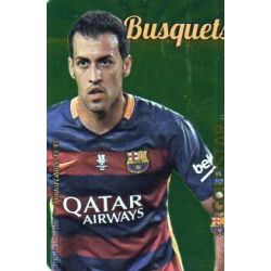 Busquets Barcelona Gold Star Brillo Liso Limited Edition Las Fichas Quiz Liga 2016 Official Quiz Game Collection