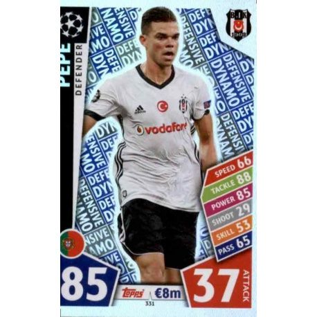Pepe - Defensive Dynamo Besiktas 331 Match Attax Champions 2017-18