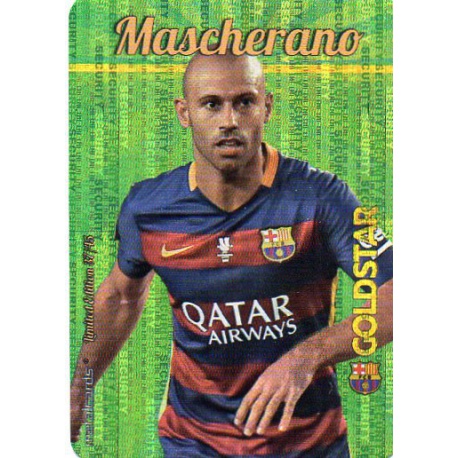 Mascherano Barcelona Gold Star Security Limited Edition Las Fichas Quiz Liga 2016 Official Quiz Game Collection