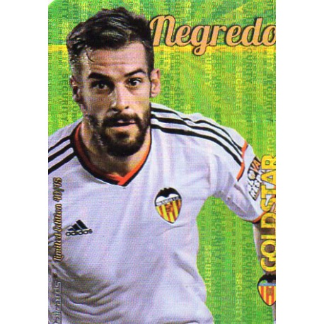 Negredo Valencia Gold Star Security Limited Edition Las Fichas Quiz Liga 2016 Official Quiz Game Collection
