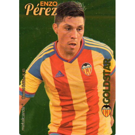 Enzo Pérez Valencia Gold Star Dorado Limited Edition Las Fichas Quiz Liga 2016 Official Quiz Game Collection
