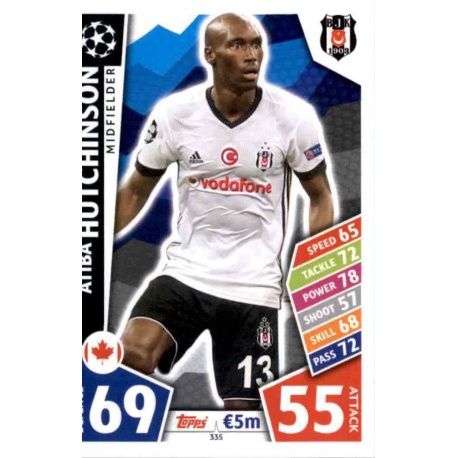 Atiba Hutchinson Besiktas 335 Match Attax Champions 2017-18