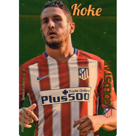 Koke Atlético Madrid Gold Star Dorado Limited Edition Las Fichas Quiz Liga 2016 Official Quiz Game Collection