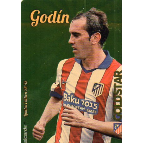Godin Atlético Madrid Gold Star Dorado Limited Edition Las Fichas Quiz Liga 2016 Official Quiz Game Collection