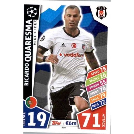 Ricardo Quaresma Besiktas 338 Match Attax Champions 2017-18