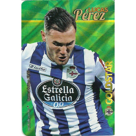 Lucas Pérez Deportivo Gold Star Rayas Diagonales Limited Edition Las Fichas Quiz Liga 2016 Official Quiz Game Collection