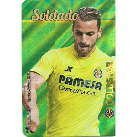Soldado Villarreal Gold Star Rayas Diagonales Limited Edition Las Fichas Quiz Liga 2016 Official Quiz Game Collection