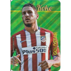 Koke Atlético Madrid Gold Star Rayas Diagonales Limited Edition Las Fichas Quiz Liga 2016 Official Quiz Game Collection