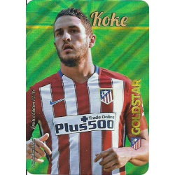 Koke Atlético Madrid Gold Star Rayas Diagonales Limited Edition Las Fichas Quiz Liga 2016 Official Quiz Game Collection
